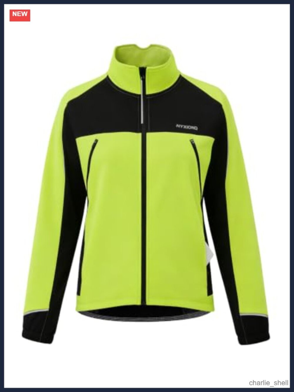 Men's Winter Cycling Jacket Windproof Thermal Softshell Fleece Lined Reflective